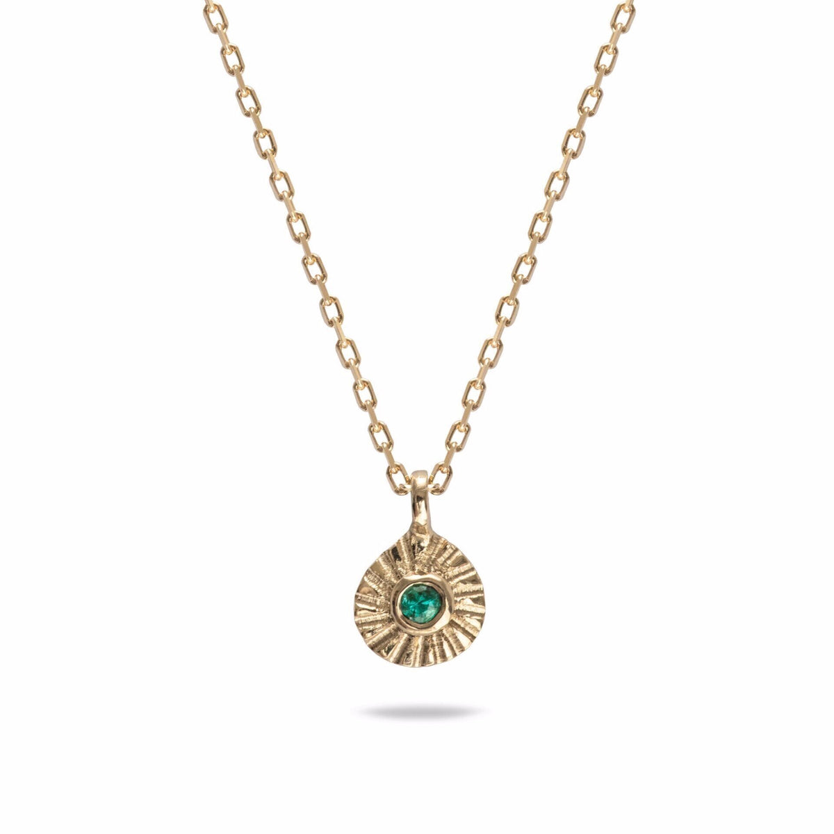 Mim Best Teeny tiny pendant, 9ct yellow Gold, Emerald