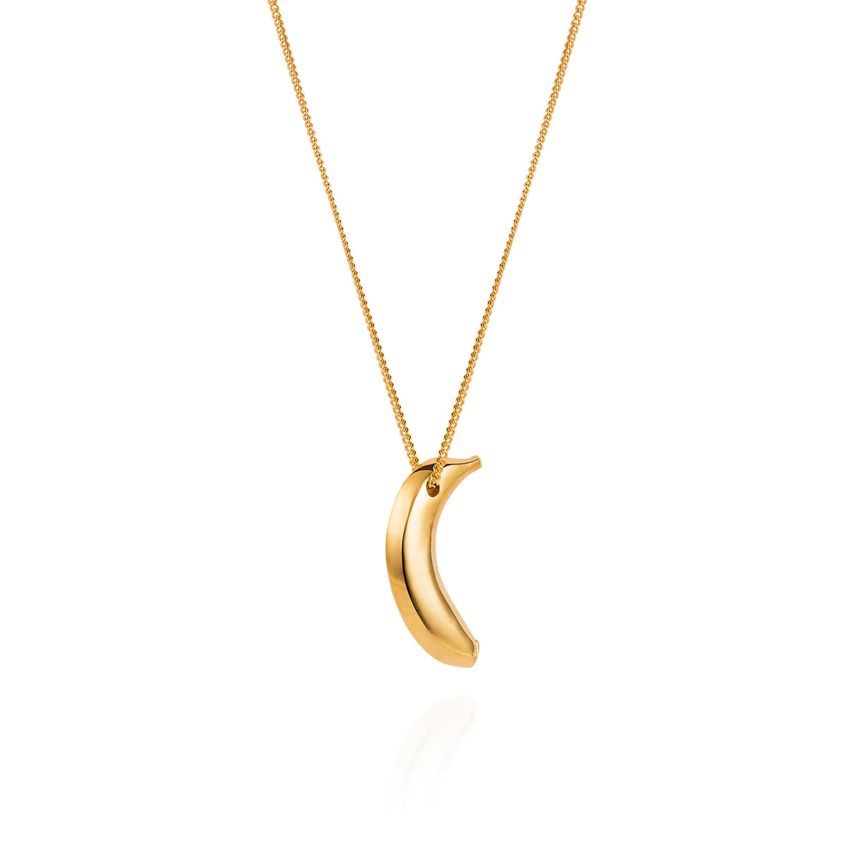 Gold Banana Pendant Necklace - IndependentBoutique.com