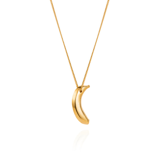 Gold Banana Pendant Necklace - IndependentBoutique.com