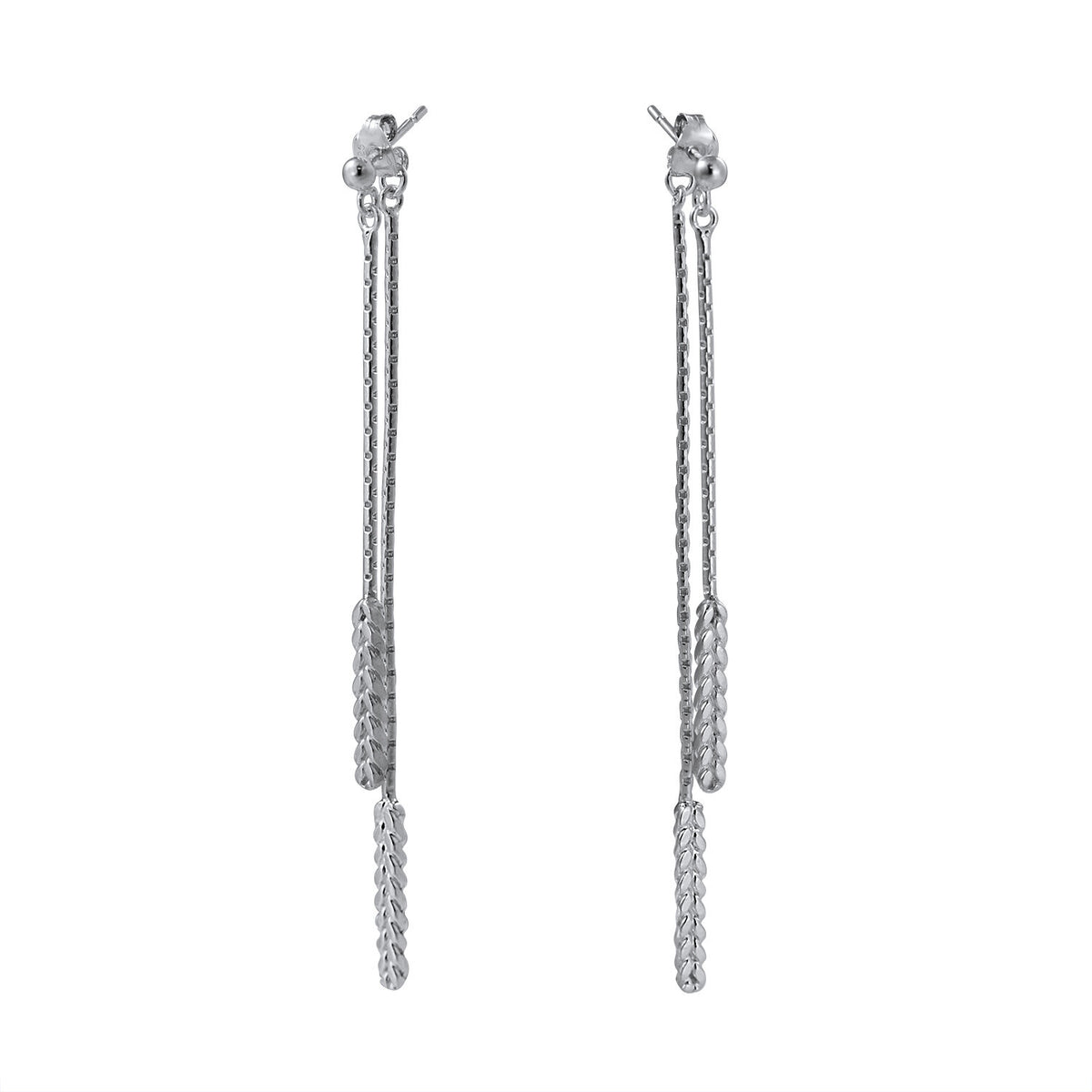 Silver Demeter Double Drop Earrings — Cara Tonkin