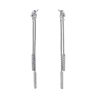 Silver Demeter Double Drop Earrings — Cara Tonkin