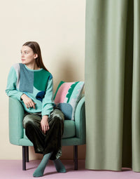 Donna Wilson Knitted Koyo Cushion in Green