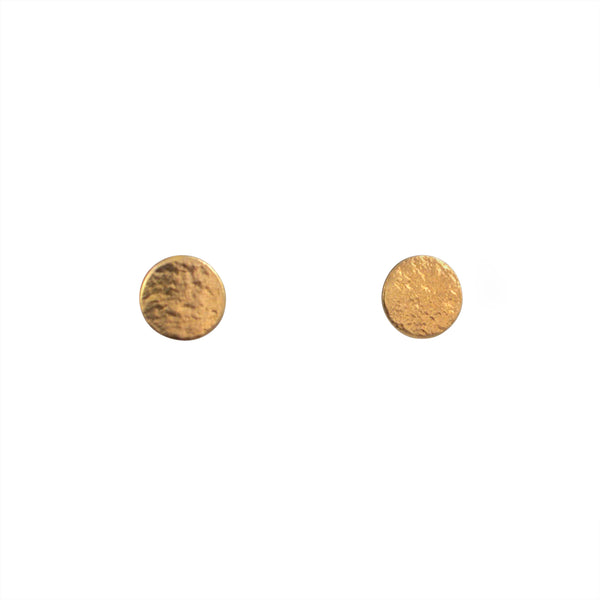 Gold Stud Earrings in Medium