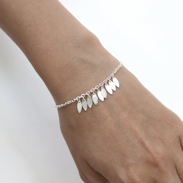 Silver Icarus Dainty Drops Bracelet  — Cara Tonkin