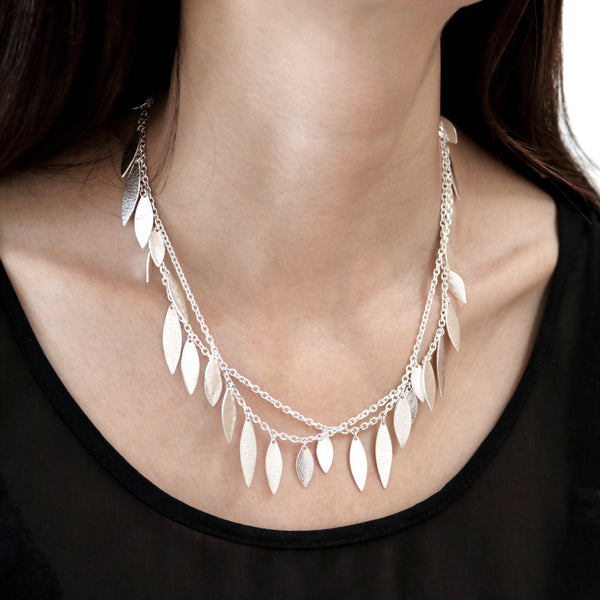 Silver Icarus Large Drops Necklace  — Cara Tonkin