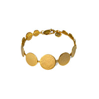 Gold Paillette Graduated Disc Bracelet — Cara Tonkin