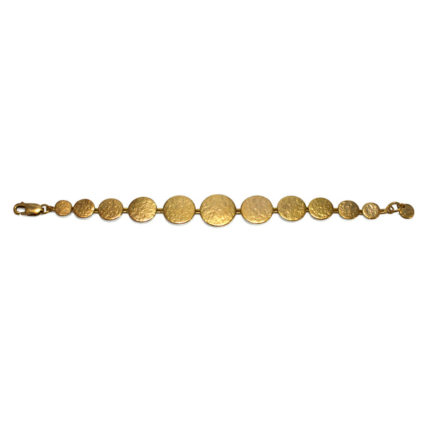 Gold Paillette Graduated Disc Bracelet — Cara Tonkin