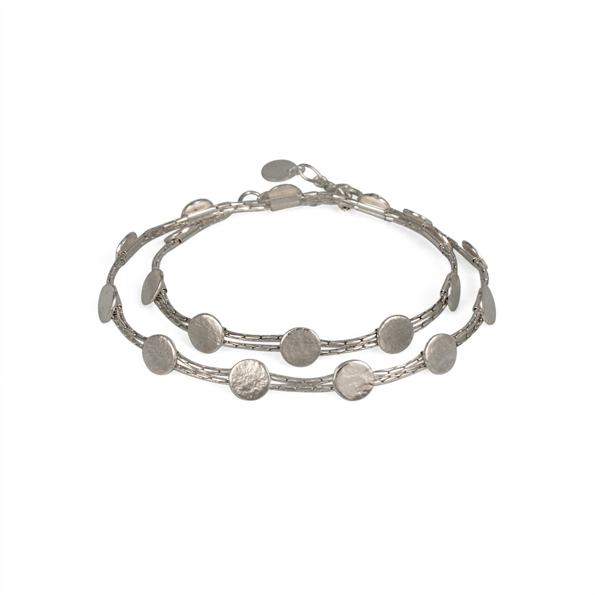 Silver Paillette Wrap Bracelet/Choker — Cara Tonkin