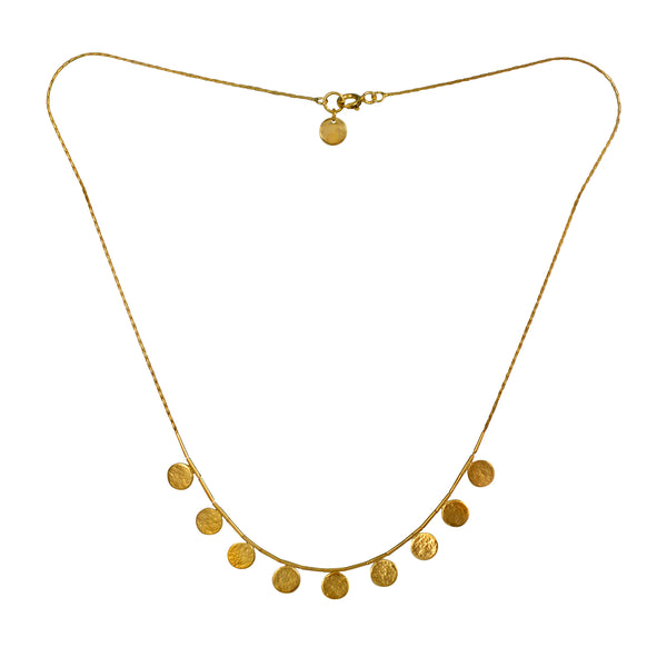 Gold Paillette Short Necklace — Cara Tonkin