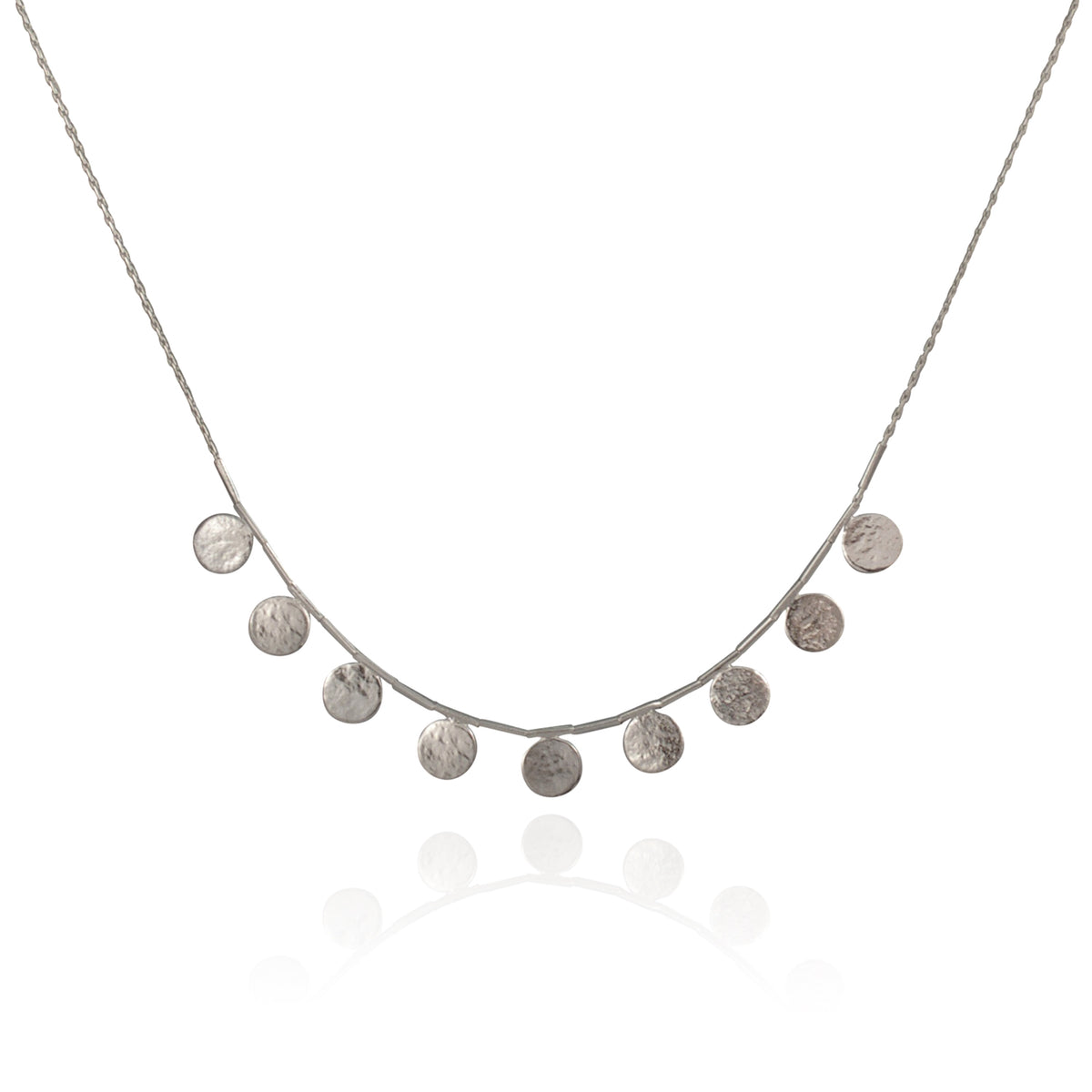 Silver Paillette Short Necklace — Cara Tonkin