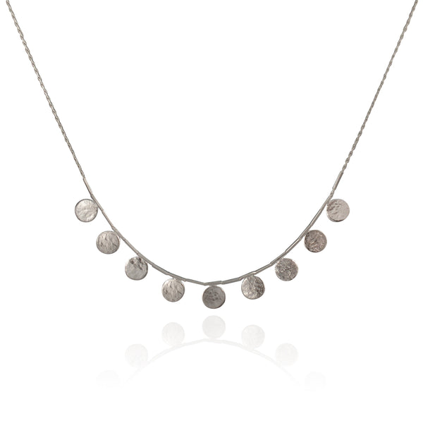 Silver Paillette Short Necklace — Cara Tonkin