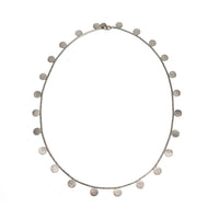 Silver Paillette Disc & Bead Necklace — Cara Tonkin