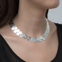 Gold Paillette Double Row Disc Collar — Cara Tonkin