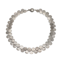 Silver Paillette Double Row Disc Collar — Cara Tonkin