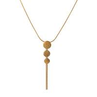 Gold Paillette Triple Disc Pendant  — Cara Tonkin