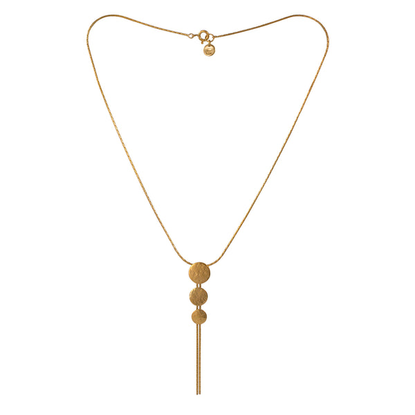 Gold Paillette Triple Disc Pendant  — Cara Tonkin