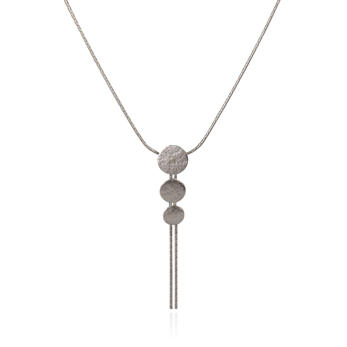 Silver Paillette Triple Disc Pendant — Cara Tonkin