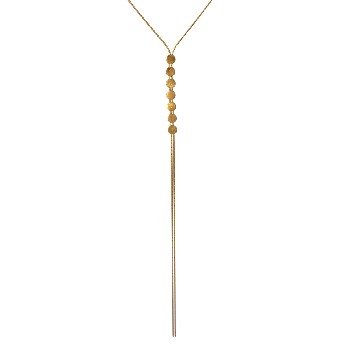 Gold Paillette Lariat — Cara Tonkin