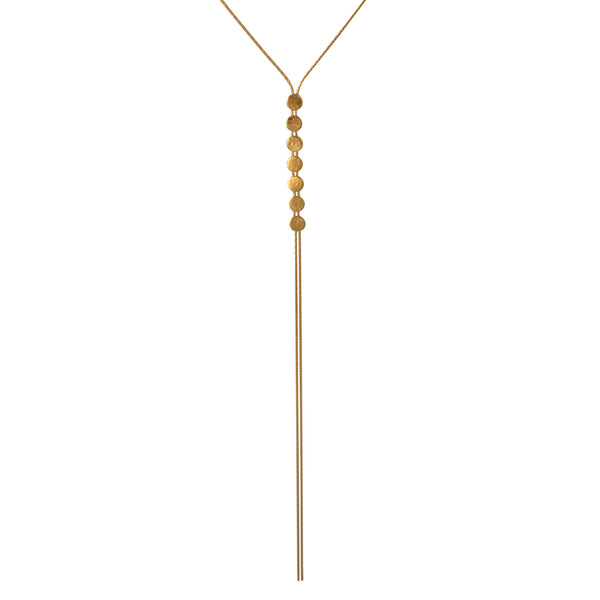 Gold Paillette Lariat — Cara Tonkin