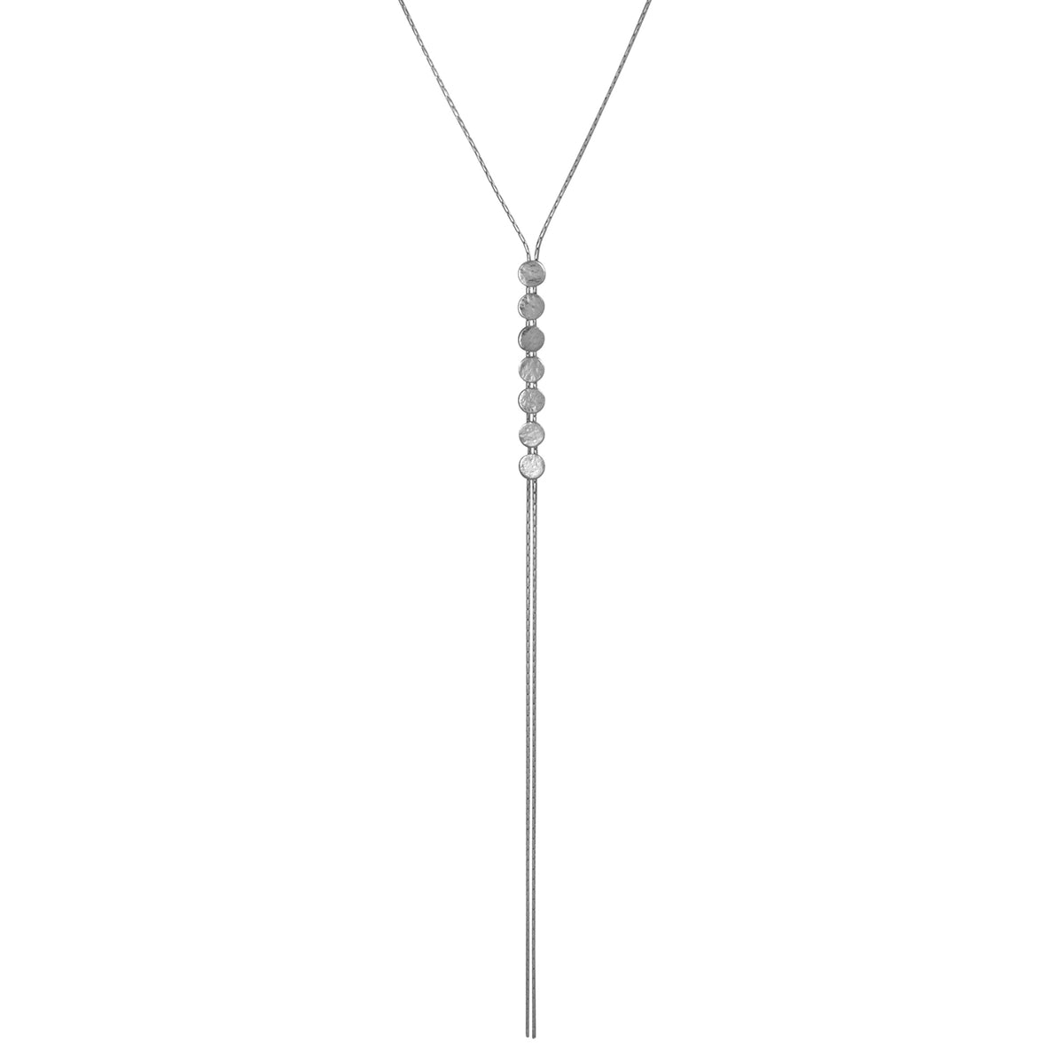 Silver Paillette Lariat — Cara Tonkin