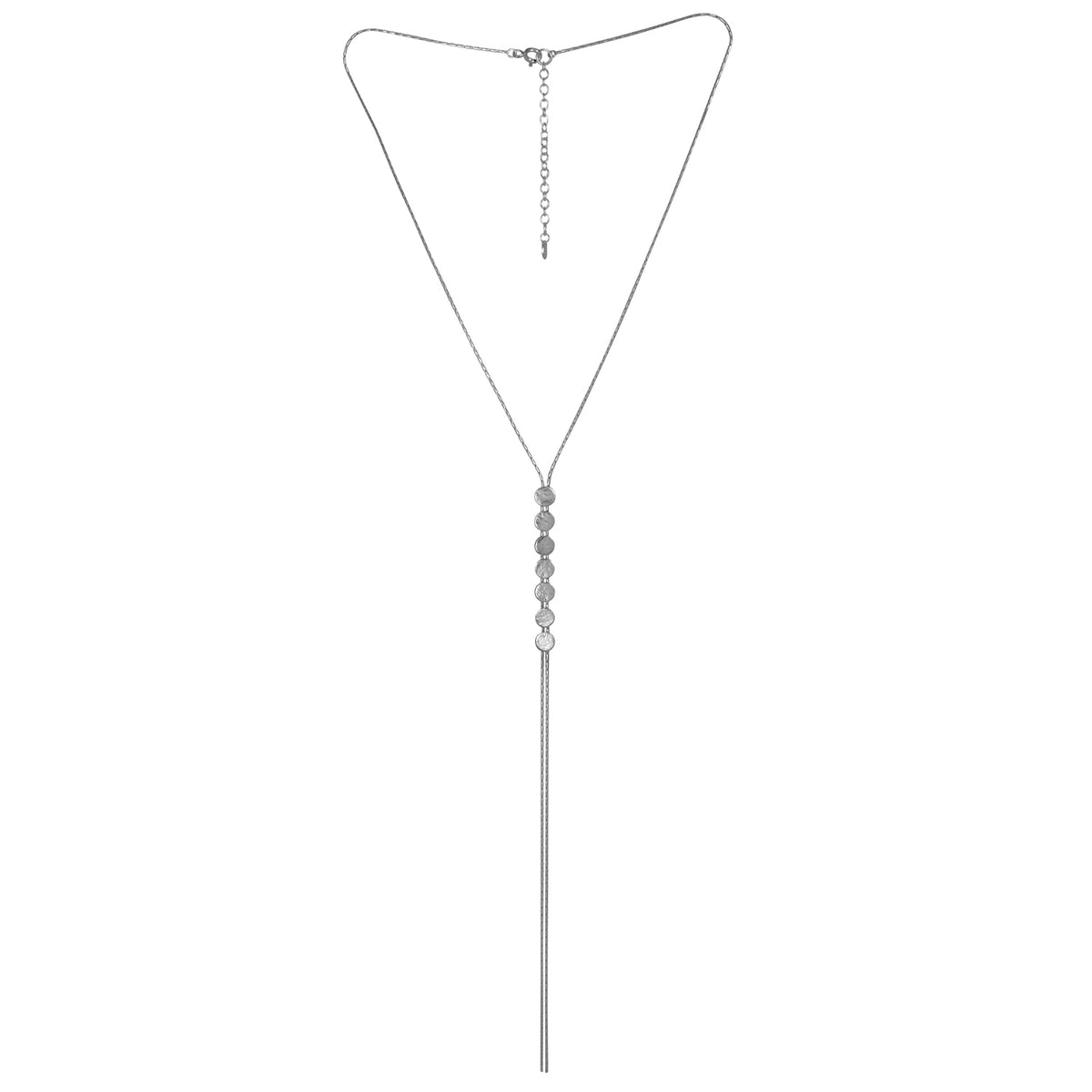 Silver Paillette Lariat — Cara Tonkin