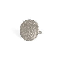 Silver Paillette Large Disc Ring — Cara Tonkin