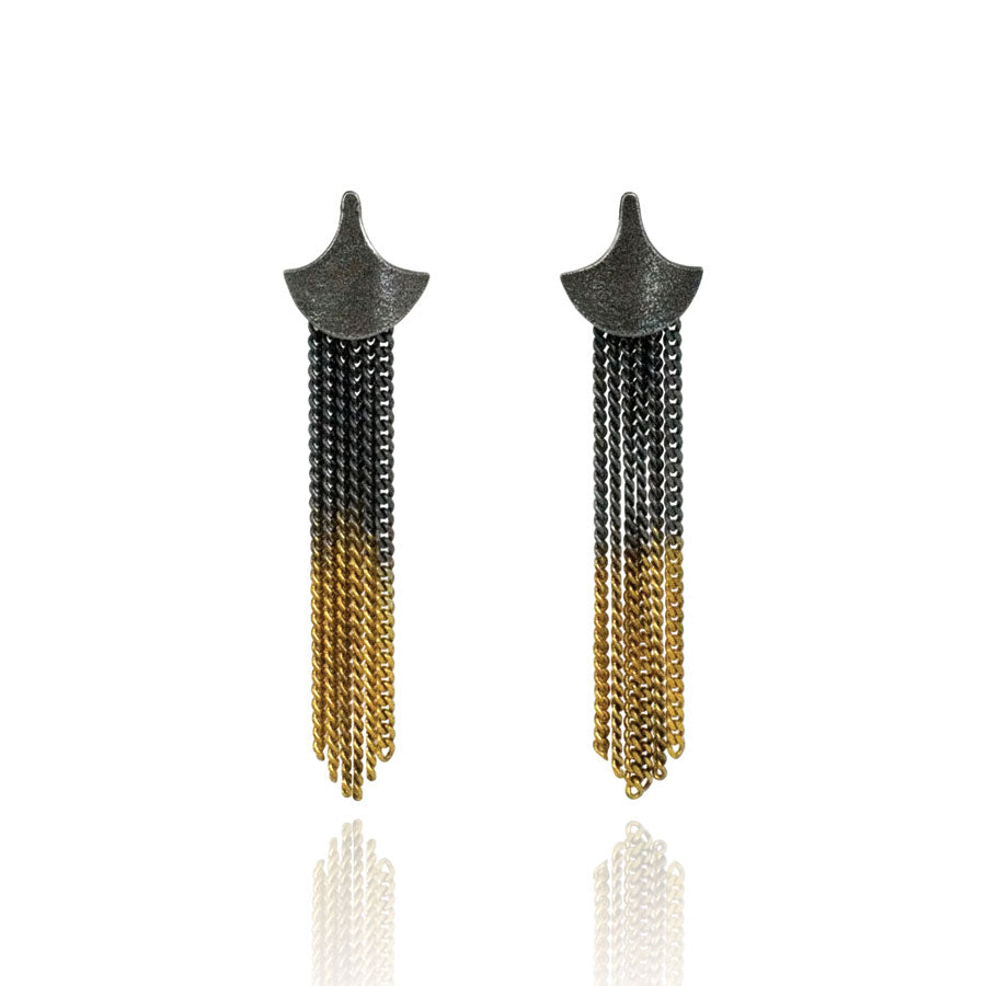 Gold Siren Interchangable Tassel/Stud Earrings — Cara Tonkin
