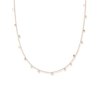 Scattered Dots Solid Rose Gold Dot Necklace - IndependentBoutique.com