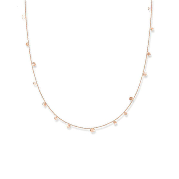 Scattered Dots Solid Rose Gold Dot Necklace - IndependentBoutique.com