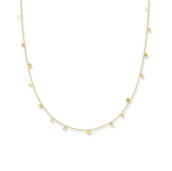 Scattered Dots Solid Gold Dot Necklace - IndependentBoutique.com