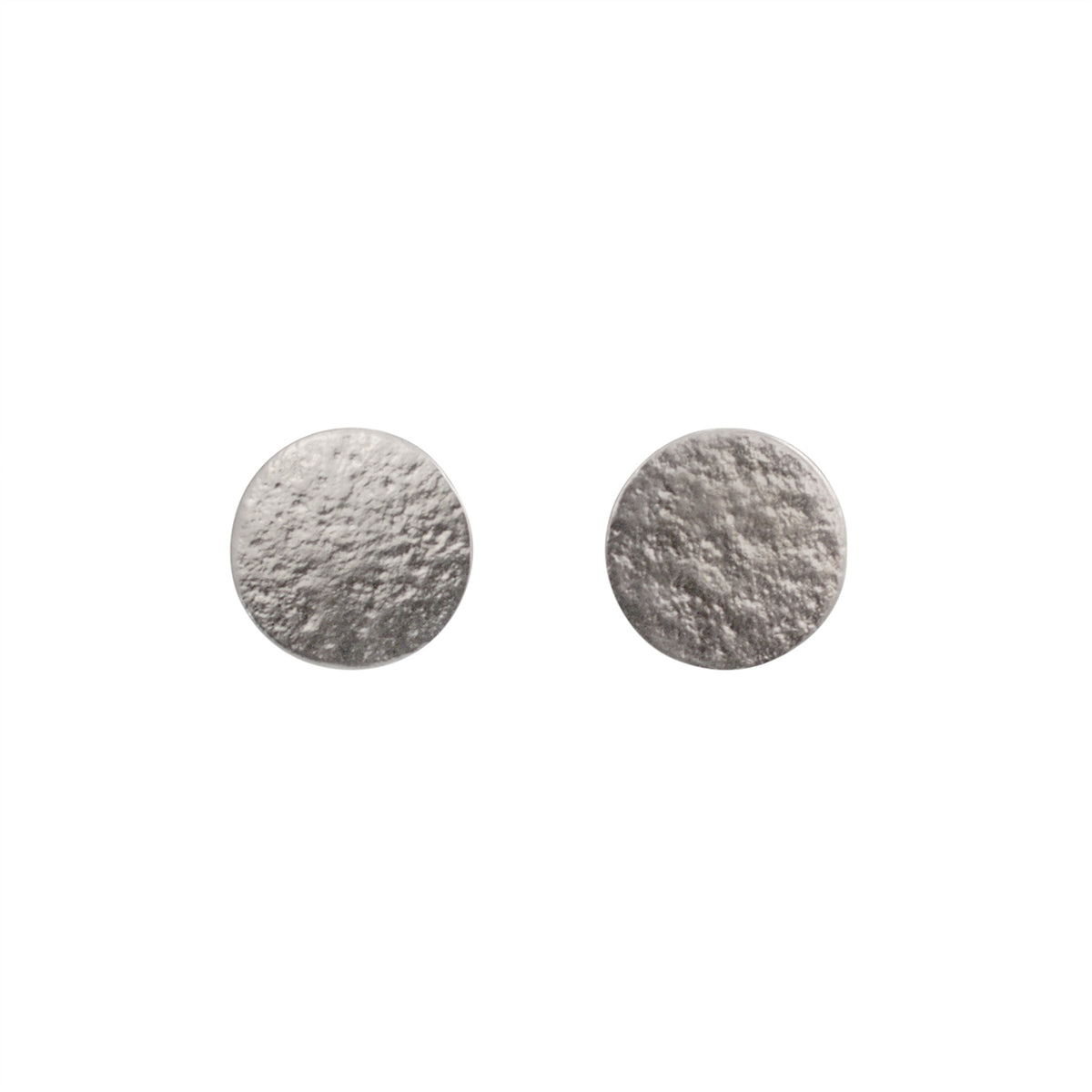 Silver large stud earrings