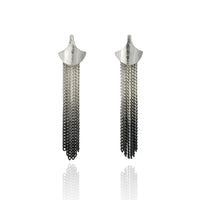 Silver Dangly Interchangeable Tassel/Stud Earrings.