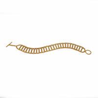 Gold Theda Pharon Wide Bracelet — Cara Tonkin