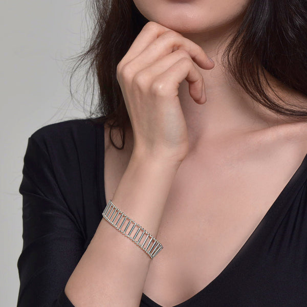 Gold Theda Pharon Wide Bracelet — Cara Tonkin