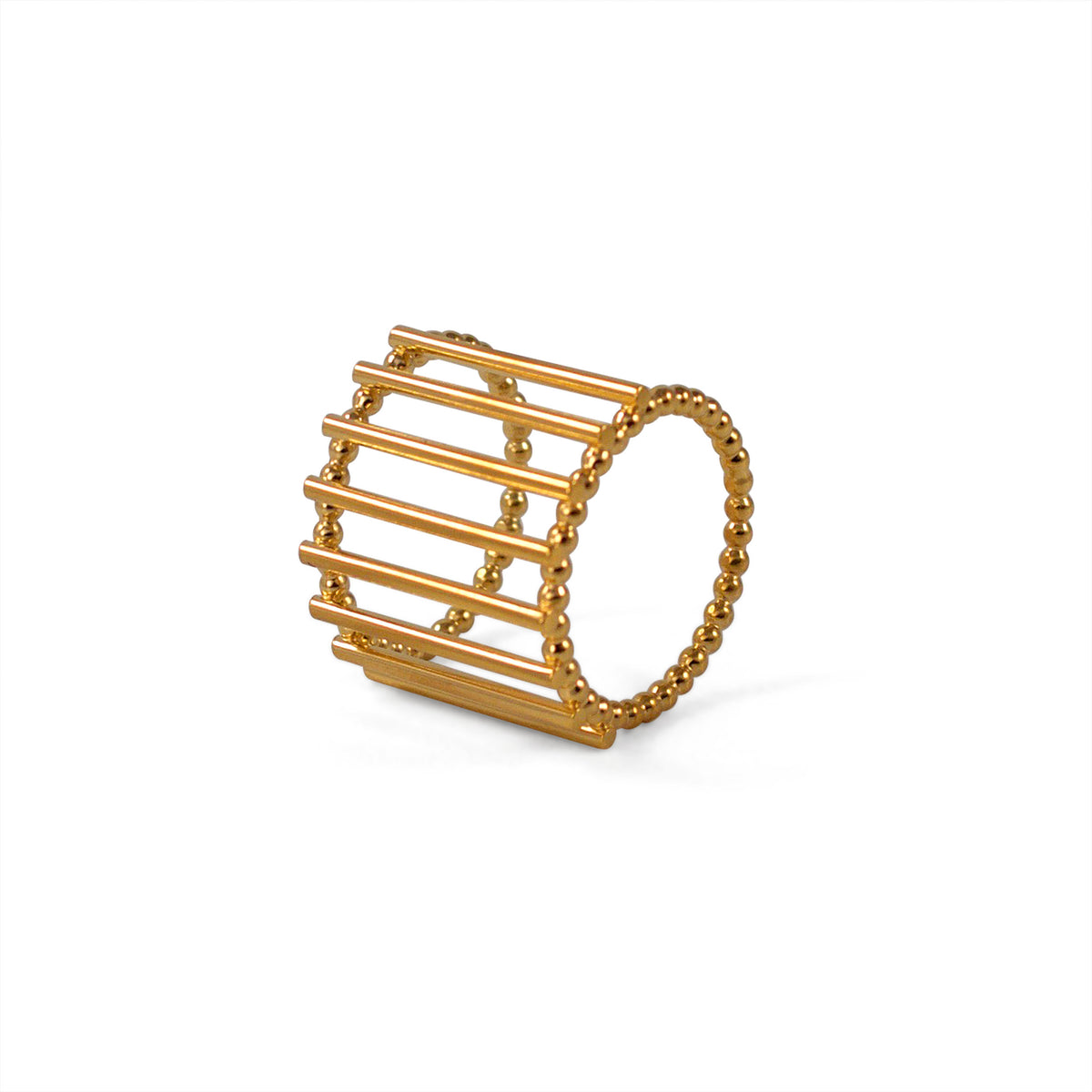 Gold Theda Wide Stripe Ring — Cara Tonkin