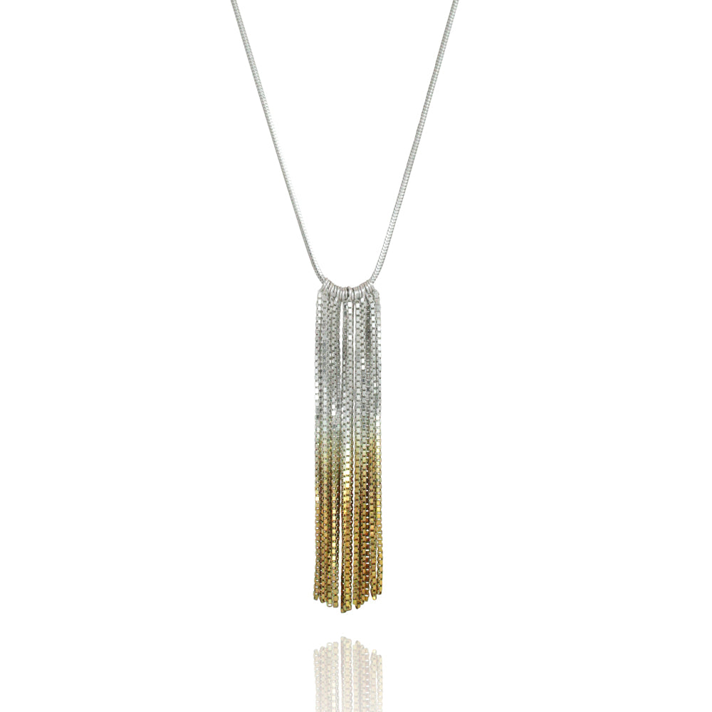 Silver Gold Vesper Full Necklace — Cara Tonkin