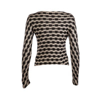 Black & Grey Cashmere Printed Cardi - IndependentBoutique.com