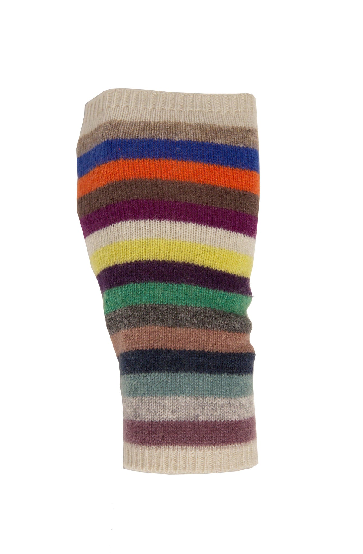 Multicolour Cashmere Stripy Handwarmer - IndependentBoutique.com
