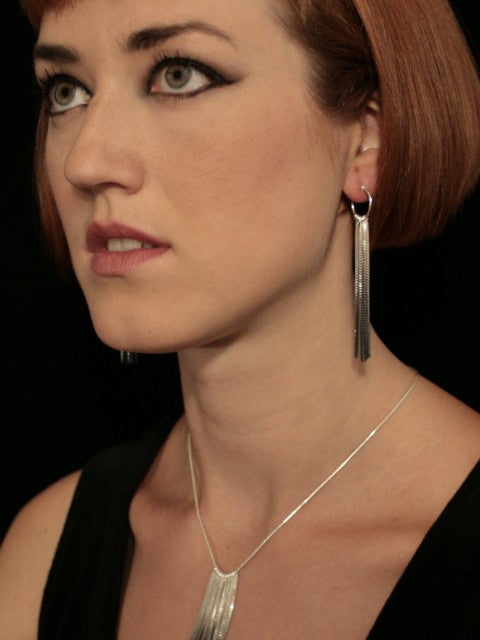 Silver Vesper Hoop Earrings - IndependentBoutique.com