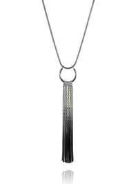 Silver Vesper Short Hoop Pendant - IndependentBoutique.com