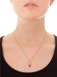 Voodoo Skull Necklace - Gold Vermeil & Amethyst - IndependentBoutique.com