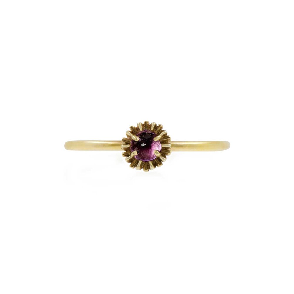 Dahlia Bud Amethyst  Ring – Silver/Gold/Rose Gold — Lee Renee
