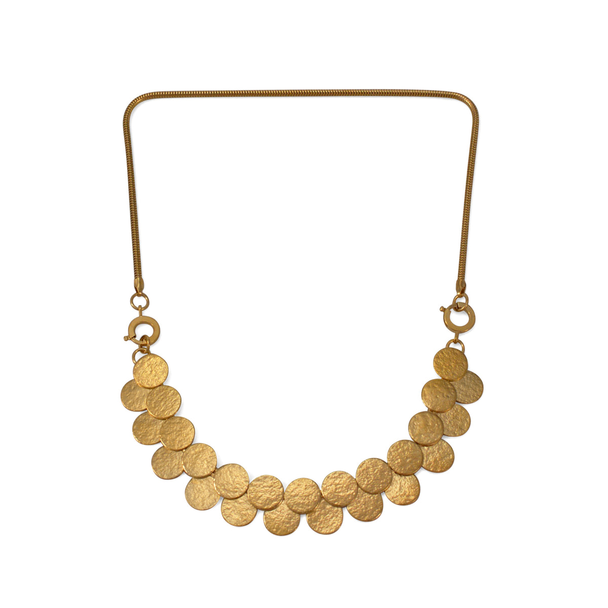 Gold Paillette Double Row Interchangeable Necklace & Bracelet - IndependentBoutique.com