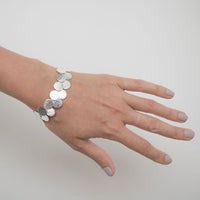 Silver Paillette Double Row Interchangeable Necklace & Bracelet - IndependentBoutique.com