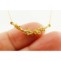 Cherry Blossom Branch Necklace – Silver/Gold/Rose Gold — Lee Renee