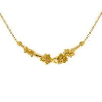 Cherry Blossom Branch Necklace – Silver/Gold/Rose Gold — Lee Renee