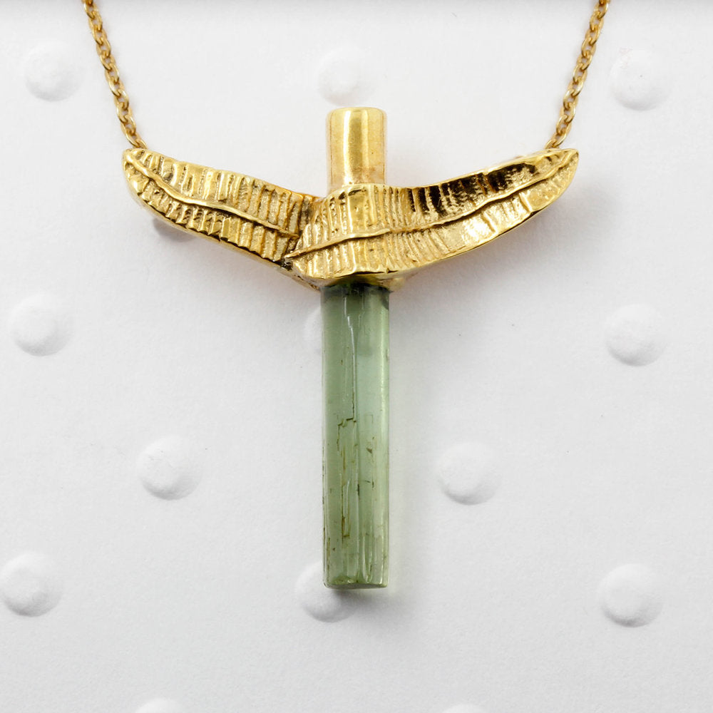 Banana Leaf Tourmaline Necklace — Lee Renee