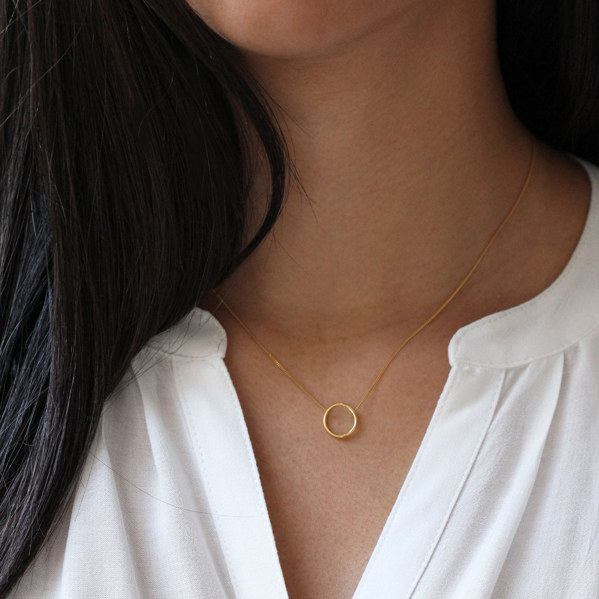 Halo Necklace - Gold Vermeil - IndependentBoutique.com