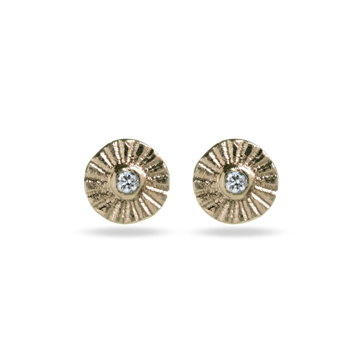 Mim Best Teeny tiny studs, 9ct yellow Gold, Diamond