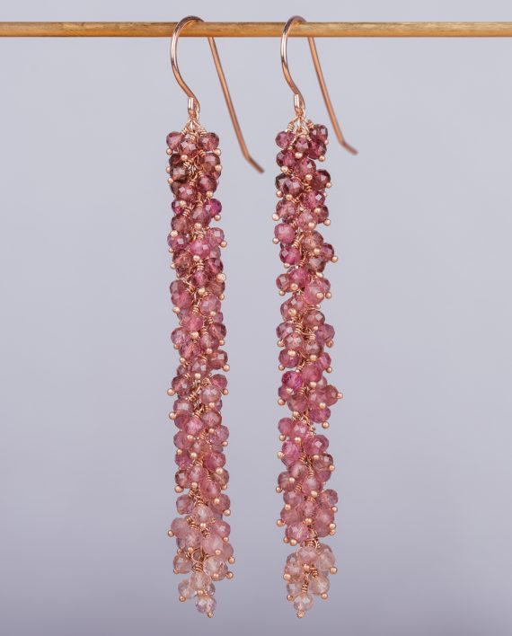 Pink Tourmaline Ombré Earrings - IndependentBoutique.com